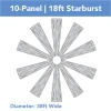 10-Panel Starburst 18ft Ceiling Draping Kit (38 Feet Wide)