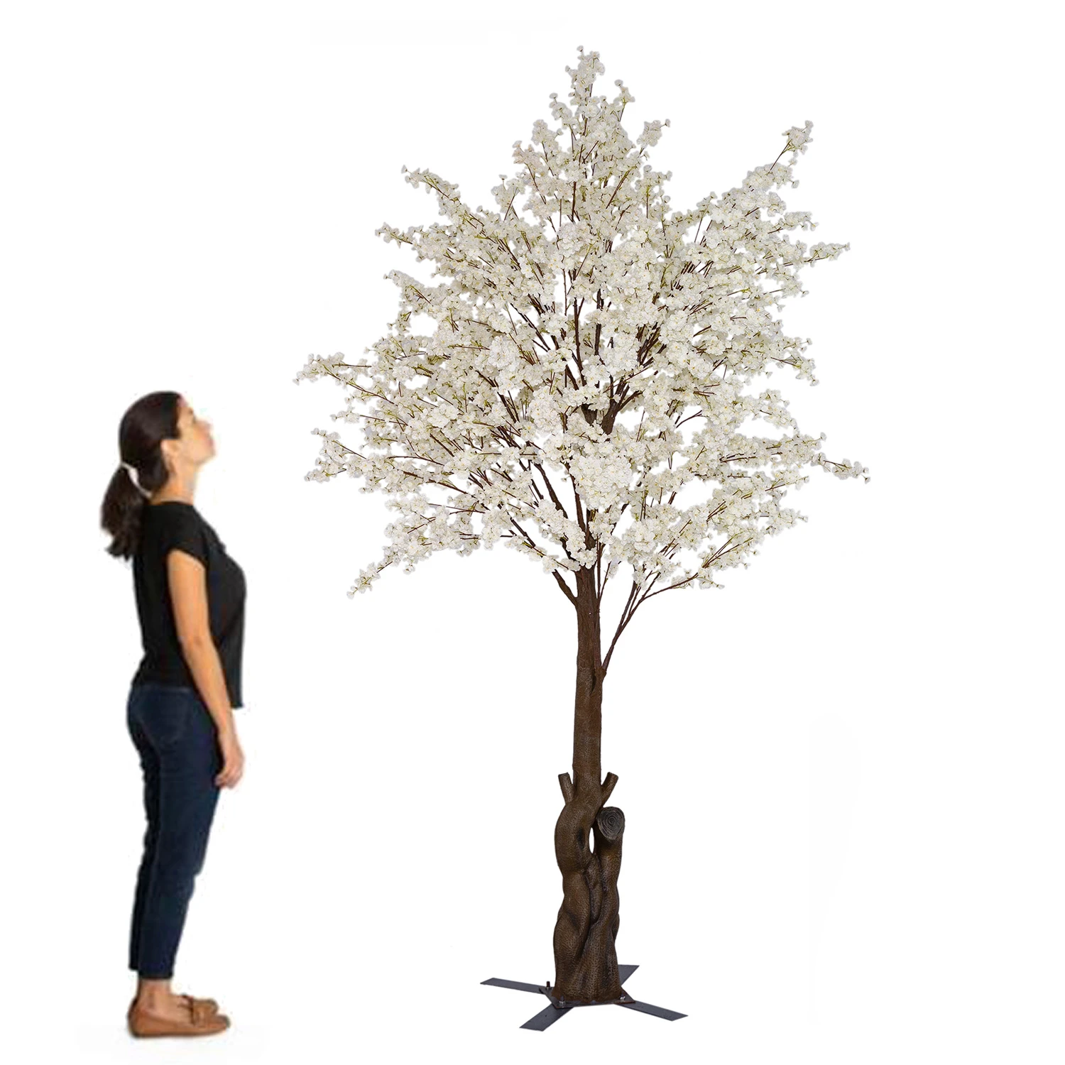 10FT Tall Large Fake Cherry Blossom Bloom Tree - White - Interchangeable Branches! 3 10FT Tall Large Fake Cherry Blossom Bloom Tree - White - Interchangeable Branches!