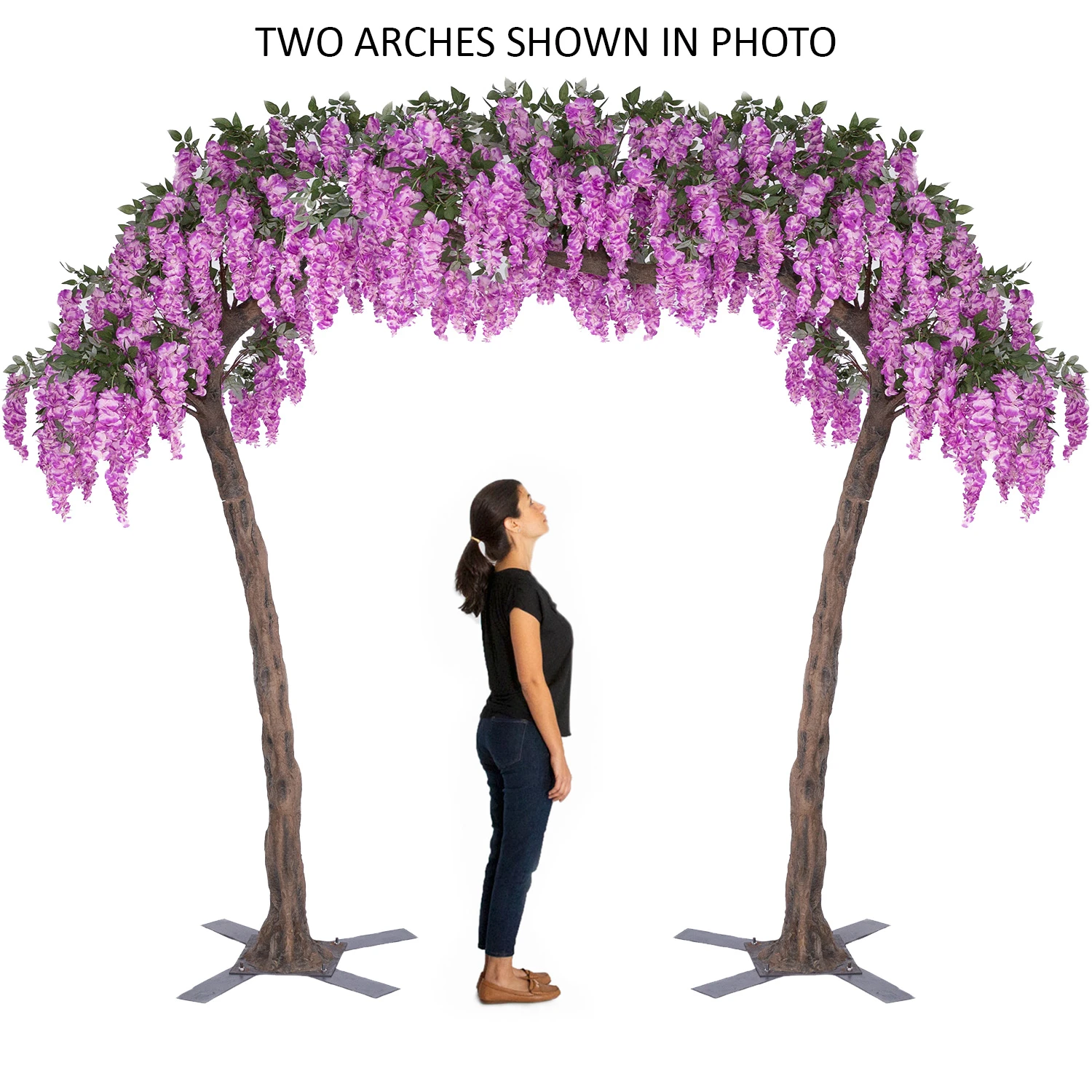 11 Feet Tall Grand Arch Fake Wisteria Tree - Light Purple - Interchangeable Branches! 4 11 Feet Tall Grand Arch Fake Wisteria Tree - Light Purple - Interchangeable Branches! - Image 2