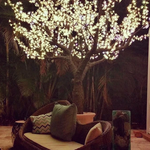 Lighted Cherry Blossom LED Tree - AC Adapter - 1200 LEDs - Warm White - 9FT Tall 5 Lighted Cherry Blossom LED Tree - AC Adapter - 1200 LEDs - Warm White - 9FT Tall - Image 3