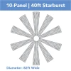 12-Panel Starburst 40ft Ceiling Draping Kit (82 Feet Wide)