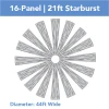 16-Panel Starburst 21ft Ceiling Draping Kit (44 Feet Wide) -Event Decoration Sales Shop 16 panel 21ft 02 1