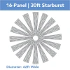 16-Panel Starburst 30ft Ceiling Draping Kit (62 Feet Wide) -Event Decoration Sales Shop 16 panel 30ft 02 1