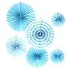 Hanging Paper Fan 6 Piece Set, 18 Sets - Blue -Event Decoration Sales Shop 35 0180BL 1