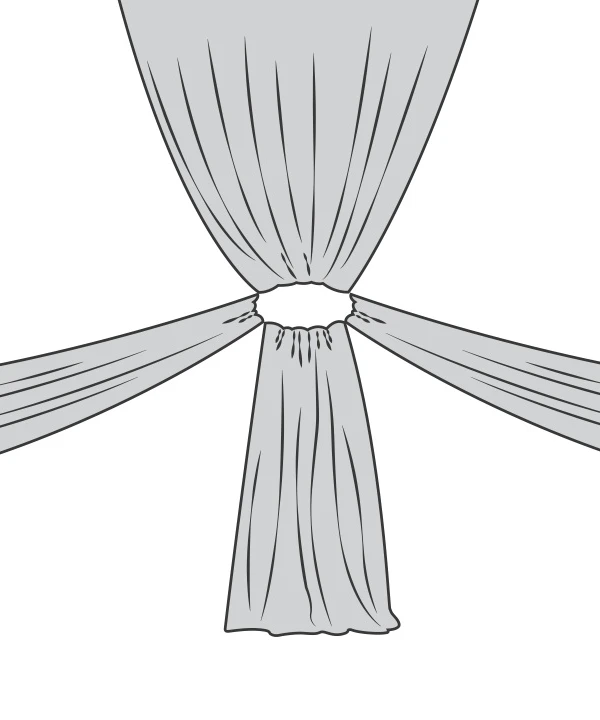 4-Panel 10ft Starburst Ceiling Draping Kit (22 Feet Wide) 5 4-Panel 10ft Starburst Ceiling Draping Kit (22 Feet Wide) - Image 3