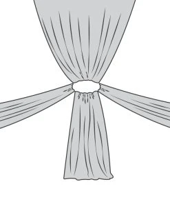 4-Panel 30ft Starburst Ceiling Draping Kit (62 Feet Wide) -Event Decoration Sales Shop 4Panel Perspective 3