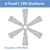6-Panel 12ft Starburst Ceiling Draping Kit (26 Feet Wide) 2 6-Panel 12ft Starburst Ceiling Draping Kit (26 Feet Wide) -Event Decoration Sales Shop 6 panel 12ft 02 1