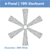 6-Panel 18ft Starburst Ceiling Draping Kit (38 Feet Wide)