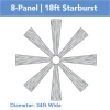 8-Panel Starburst 18ft Ceiling Draping Kit (34 Feet Wide) 2 8-Panel Starburst 18ft Ceiling Draping Kit (34 Feet Wide) -Event Decoration Sales Shop 8 panel 18ft 02