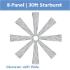8-Panel Starburst 30ft Ceiling Draping Kit (62 Feet Wide) -Event Decoration Sales Shop 8 panel 30ft 02