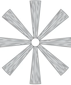 8-Panel Starburst 40ft Ceiling Draping Kit (82 Feet Wide) -Event Decoration Sales Shop 8Panel Gray 1