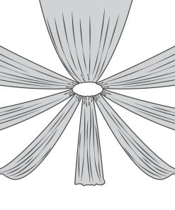 8-Panel Starburst 40ft Ceiling Draping Kit (82 Feet Wide) -Event Decoration Sales Shop 8Panel Perspective 1