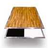 8ft By 8ft Premium Laminate Wood Dance Floor - Portable With Aluminum Side Paneling - Variety Of Finishes
