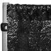 Black Sequin Backdrop Curtain W/ 4" Rod Pocket By Eastern Mills - 12ft Long X 9.5ft Wide -Event Decoration Sales Shop Black GlitzDrape Hang 5