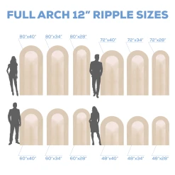 Full Arch Collapsing Chiara Panel W/12" Ripple Edge - Select Your Size! -Event Decoration Sales Shop CW RIPP FULL12 V2 02