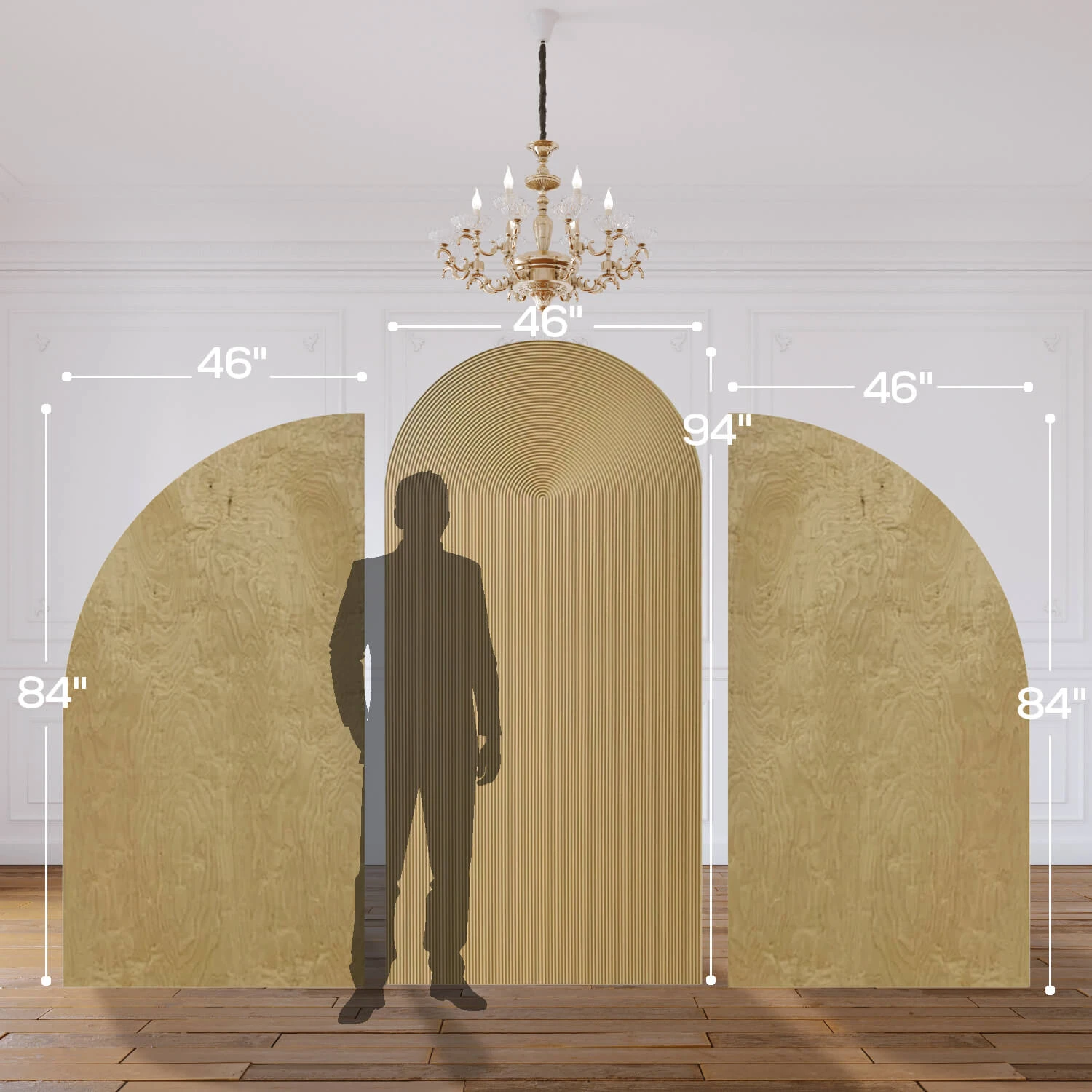 The "Brenda" Chiara 5 Piece Collapsing Wall Panel Set 6 The "Brenda" Chiara 5 Piece Collapsing Wall Panel Set - Image 4