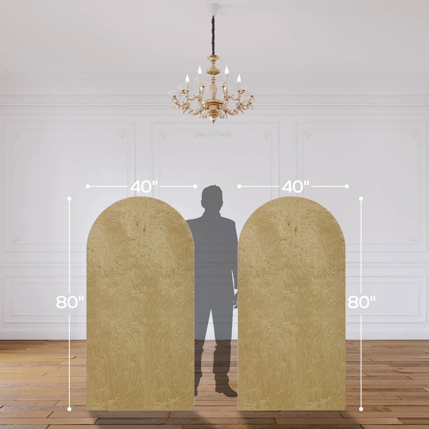 The "Brenda" Chiara 5 Piece Collapsing Wall Panel Set 7 The "Brenda" Chiara 5 Piece Collapsing Wall Panel Set - Image 5