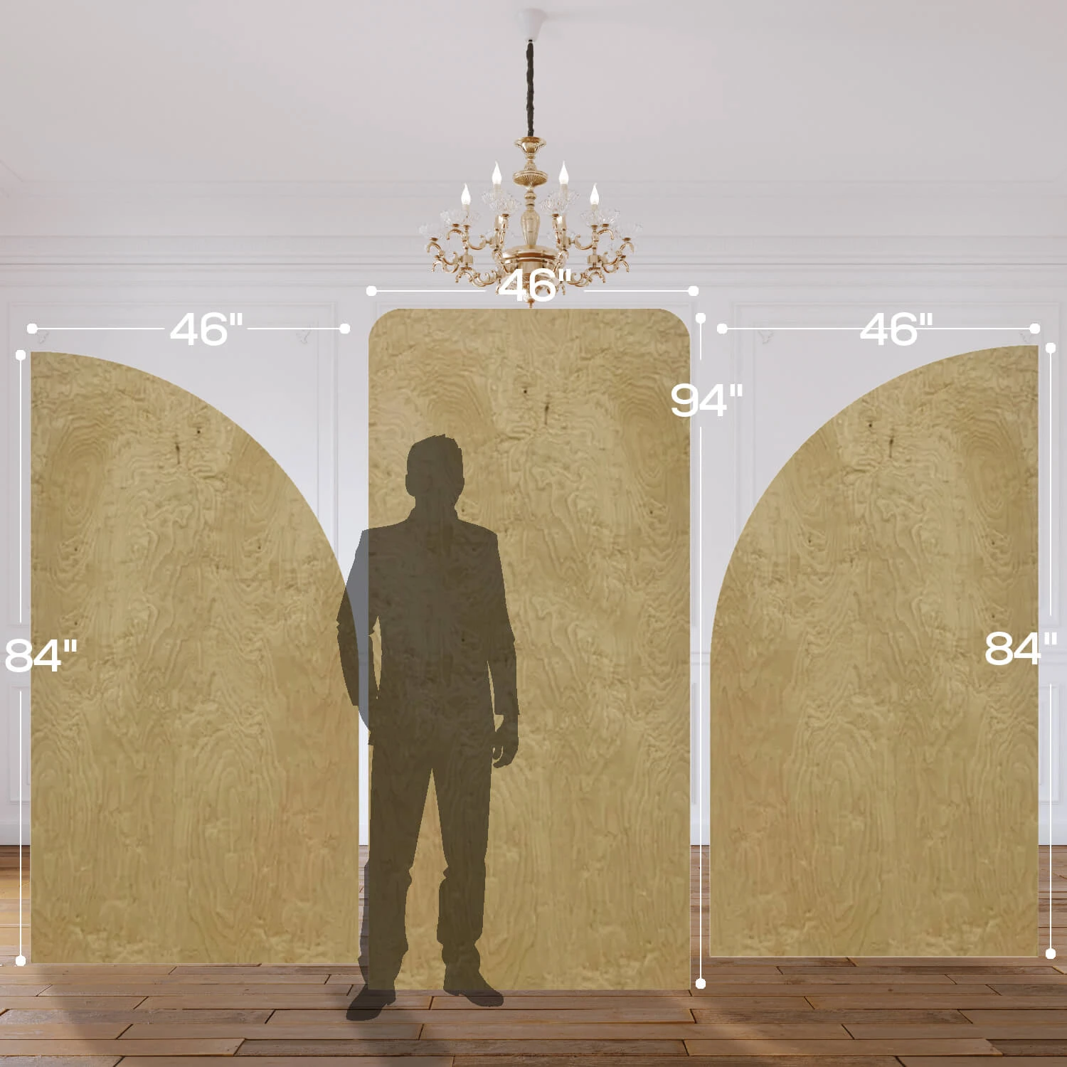 The "Kathleen" Chiara 5 Piece Collapsing Wall Panel Set 6 The "Kathleen" Chiara 5 Piece Collapsing Wall Panel Set - Image 4