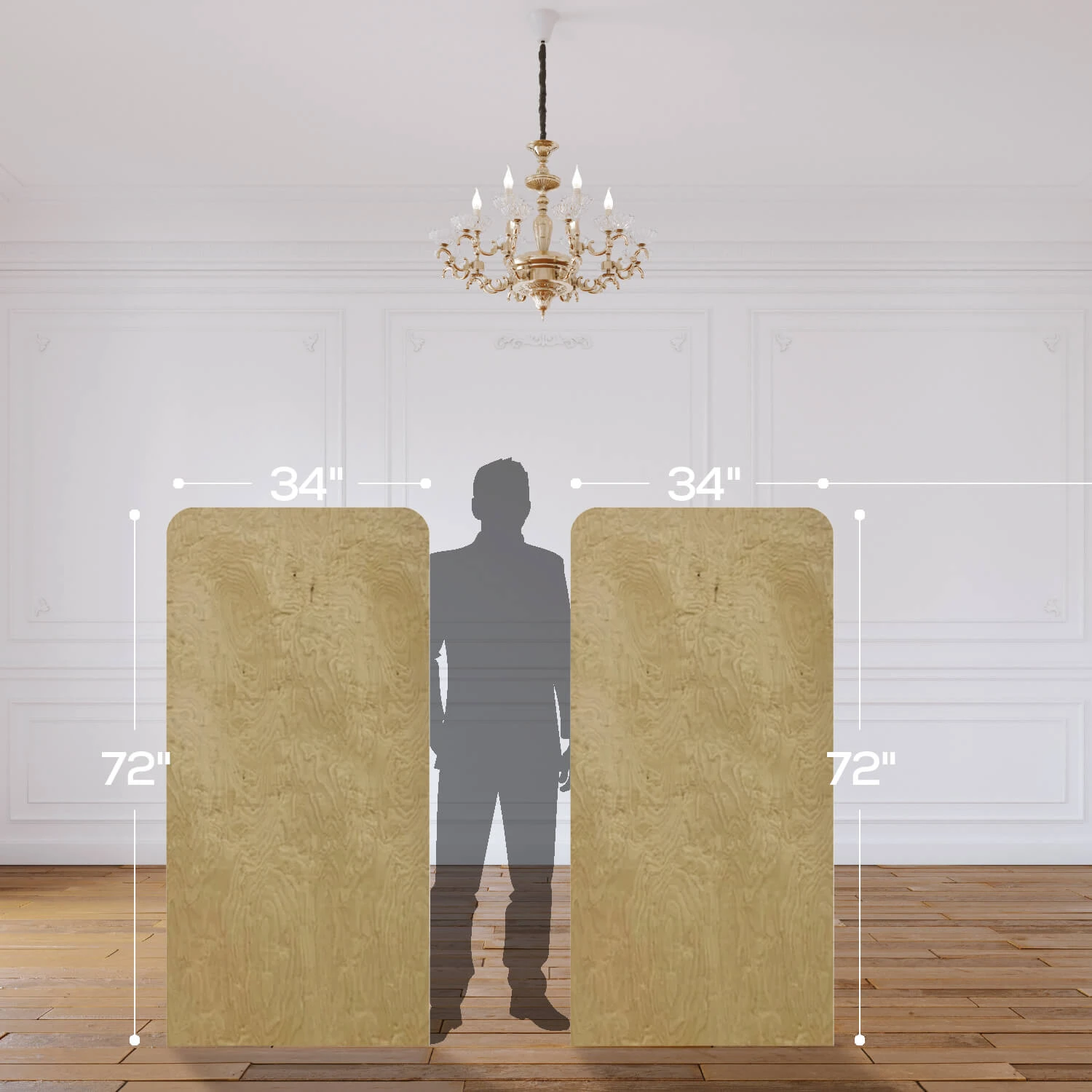 The "Kathleen" Chiara 5 Piece Collapsing Wall Panel Set 7 The "Kathleen" Chiara 5 Piece Collapsing Wall Panel Set - Image 5