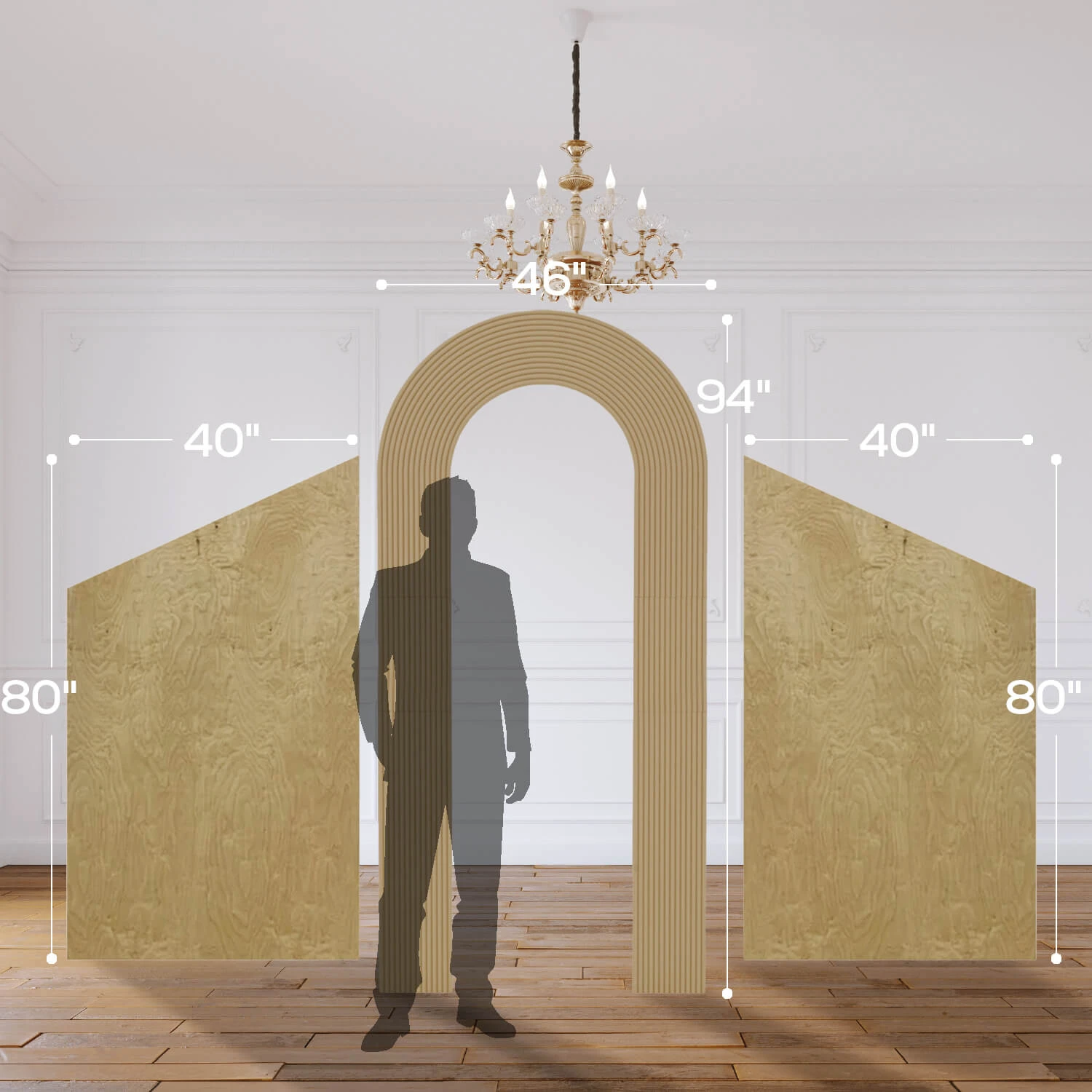 The "Lucy" Chiara 3 Piece Collapsing Wall Panel Set 6 The "Lucy" Chiara 3 Piece Collapsing Wall Panel Set - Image 4