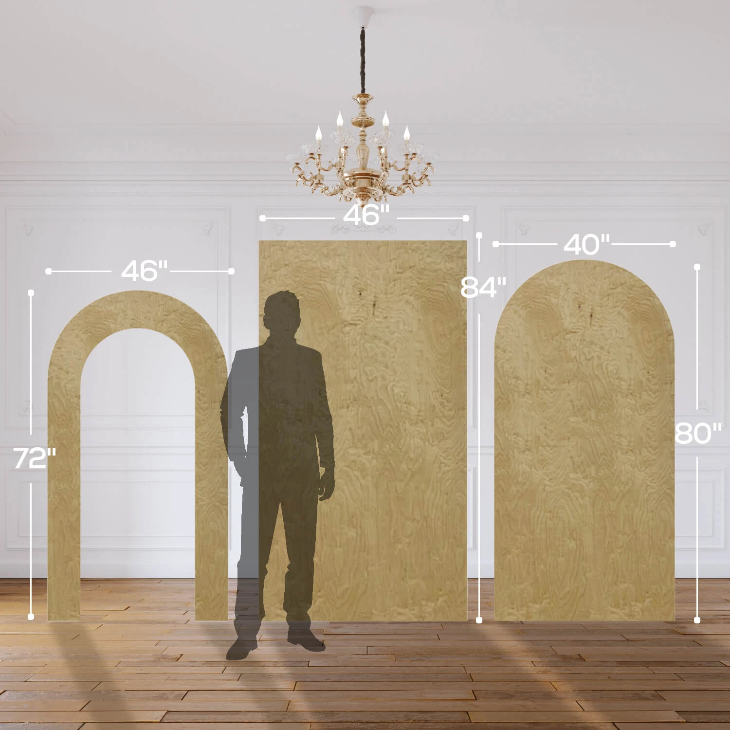 The "Sebastian" Chiara 5 Piece Collapsing Wall Panel Set 6 The "Sebastian" Chiara 5 Piece Collapsing Wall Panel Set - Image 4