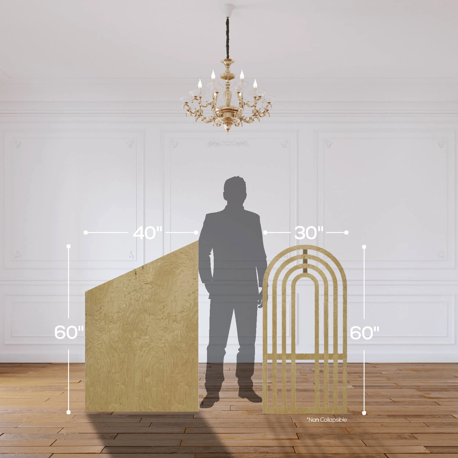 The "Sebastian" Chiara 5 Piece Collapsing Wall Panel Set 7 The "Sebastian" Chiara 5 Piece Collapsing Wall Panel Set - Image 5