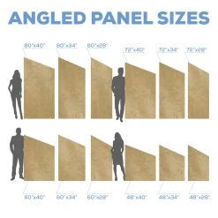 Angled Collapsing Chiara Wall Panel (Left Leaning) - Select Your Size! -Event Decoration Sales Shop CW WP ANGLED 03