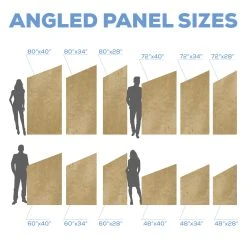 Angled Collapsing Chiara Wall Panel (Right Leaning) - Select Your Size! 10 Angled Collapsing Chiara Wall Panel (Right Leaning) - Select Your Size! -Event Decoration Sales Shop CW WP ANGLED R Sizes