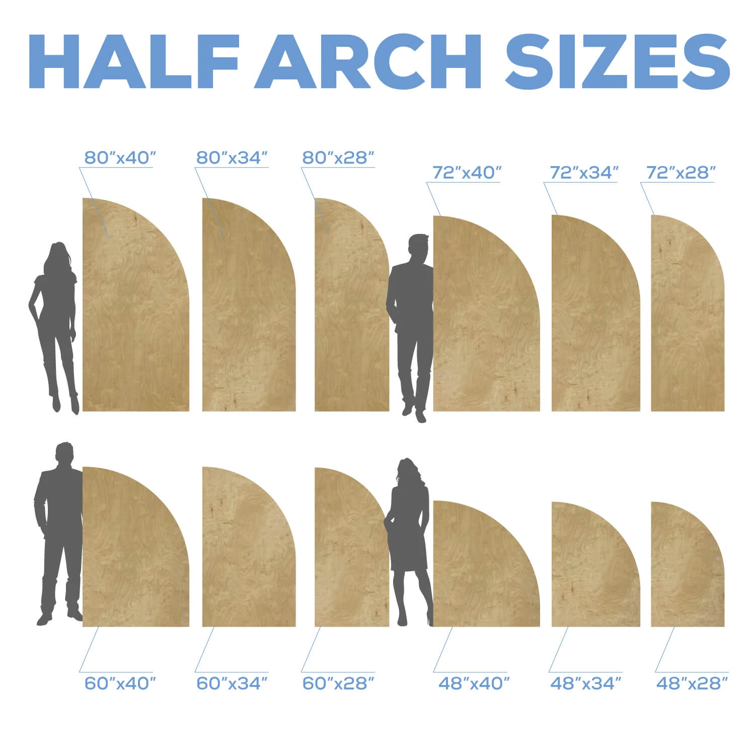 Half Arch Collapsing Chiara Wall Panel (Left Leaning) - Select Your Size! 6 Half Arch Collapsing Chiara Wall Panel (Left Leaning) - Select Your Size! - Image 4