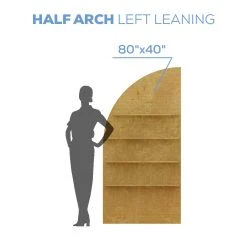 Collapsible Left Leaning Half Full Arch Interchangeable Shelf Chiara Wall - 80" Tall X 40" Wide -Event Decoration Sales Shop CW WP SHLF LHARCH 80X40 05