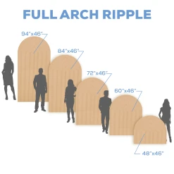 Large Full Arch Collapsing Ripple Chiara Wall Panel (Pick 3!) - Select Your Size! -Event Decoration Sales Shop CW XL RP FULLARCH V2 02 1