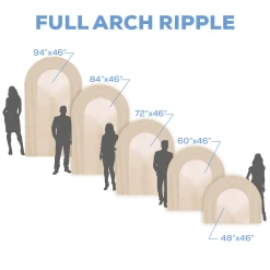 Large Full Arch Collapsing W/ 12" Ripple Edge Chiara Wall Panel (Pick 3!) - Select Your Size! -Event Decoration Sales Shop CW XL RP FULLARCH12 V2 02