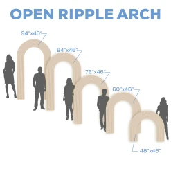 Large Open Arch Collapsing Ripple Chiara Wall Panel (Pick 3!) - Select Your Size! -Event Decoration Sales Shop CW XL RP OPENARCH V2 02