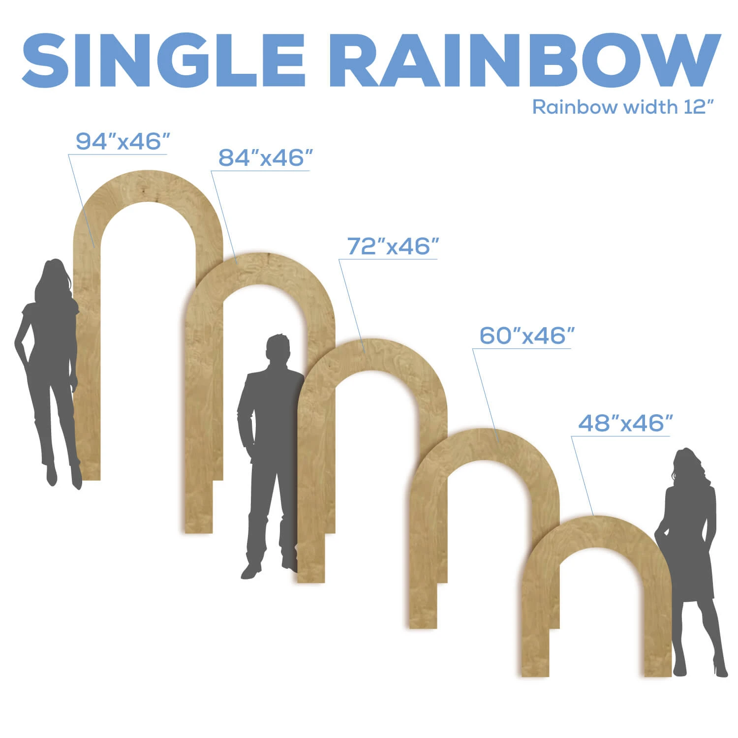 Large Rainbow Arch Collapsing Chiara Wall Panel (Pick 3!) - Select Your Size! 4 Large Rainbow Arch Collapsing Chiara Wall Panel (Pick 3!) - Select Your Size! - Image 2