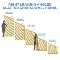 Large Right Leaning Angled Slatted Chiara Wall Panel - (Pick 3!) - Select Your Size! -Event Decoration Sales Shop CW XL SLATRT PNL 02