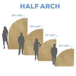 Large Half Arch Collapsing Chiara Wall Panel - Right Leaning - (Pick 3!) - Select Your Size! 9 Large Half Arch Collapsing Chiara Wall Panel - Right Leaning - (Pick 3!) - Select Your Size! -Event Decoration Sales Shop CW XL WP HALFARCH R Sizes 1
