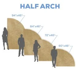 Large Half Arch Collapsing Chiara Wall Panel - Left Leaning - (Pick 3!) - Select Your Size! -Event Decoration Sales Shop CW XL WP HALFARCH R Sizes