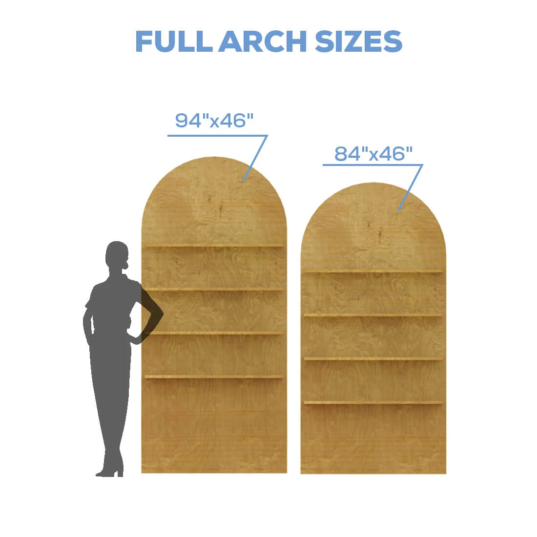 Collapsible Full Arch Interchangeable Shelf Chiara Wall - (Pick 3!) - Choose Your Size! 7 Collapsible Full Arch Interchangeable Shelf Chiara Wall - (Pick 3!) - Choose Your Size! - Image 5