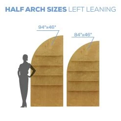 Collapsible Left Leaning Half Full Arch Interchangeable Shelf Chiara Wall - (Pick 3!) - Choose Your Size! -Event Decoration Sales Shop CW XL WP SHLF LHARCH 05