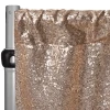 Champagne Sequin Backdrop Curtain W/ 4" Rod Pocket By Eastern Mills - 10ft Long X 4.5ft Wide 2 Champagne Sequin Backdrop Curtain W/ 4" Rod Pocket By Eastern Mills - 10ft Long X 4.5ft Wide -Event Decoration Sales Shop Champ GlitzDrape Hang 2
