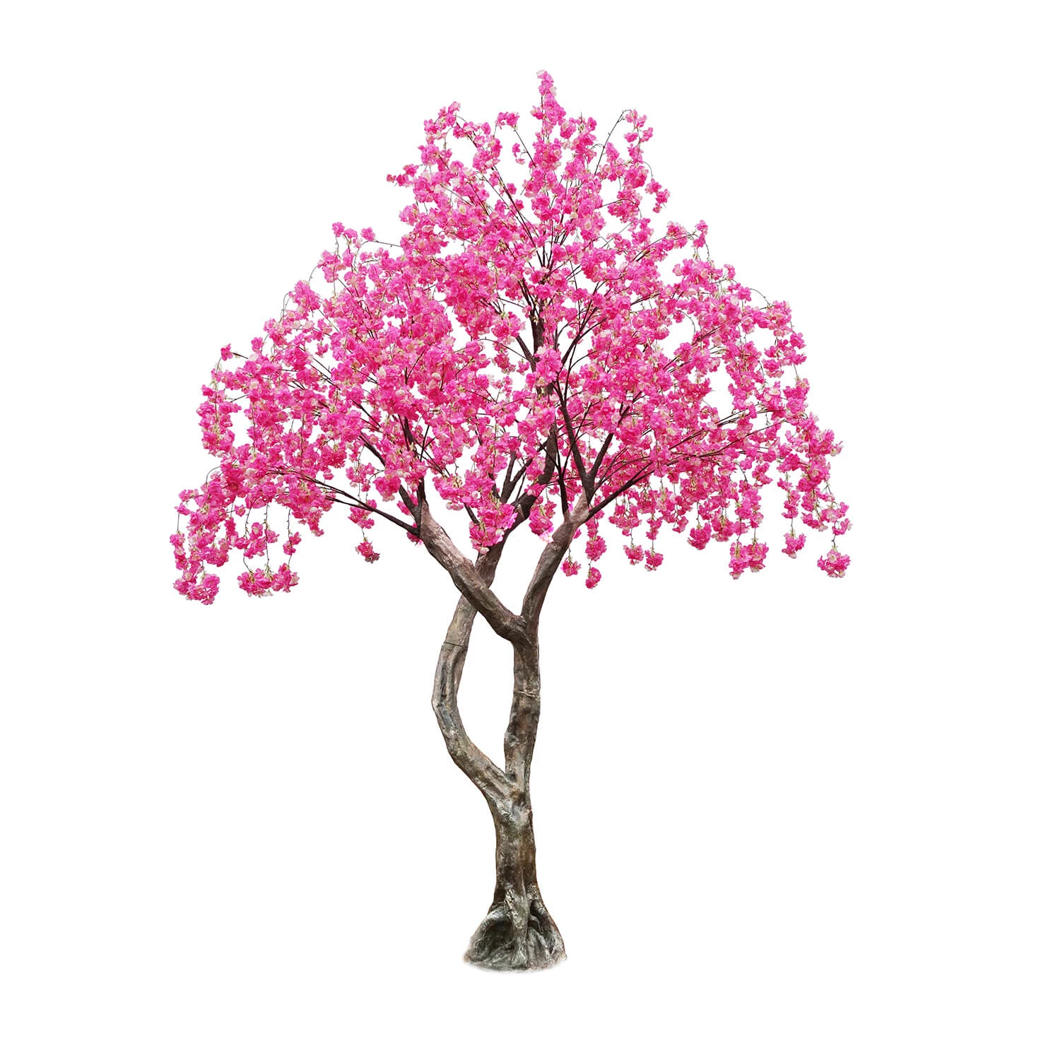 10FT Tall Large Fake Drooping Cherry Blossom Tree - 20 Interchangeable Branches - Pink 4 10FT Tall Large Fake Drooping Cherry Blossom Tree - 20 Interchangeable Branches - Pink - Image 2
