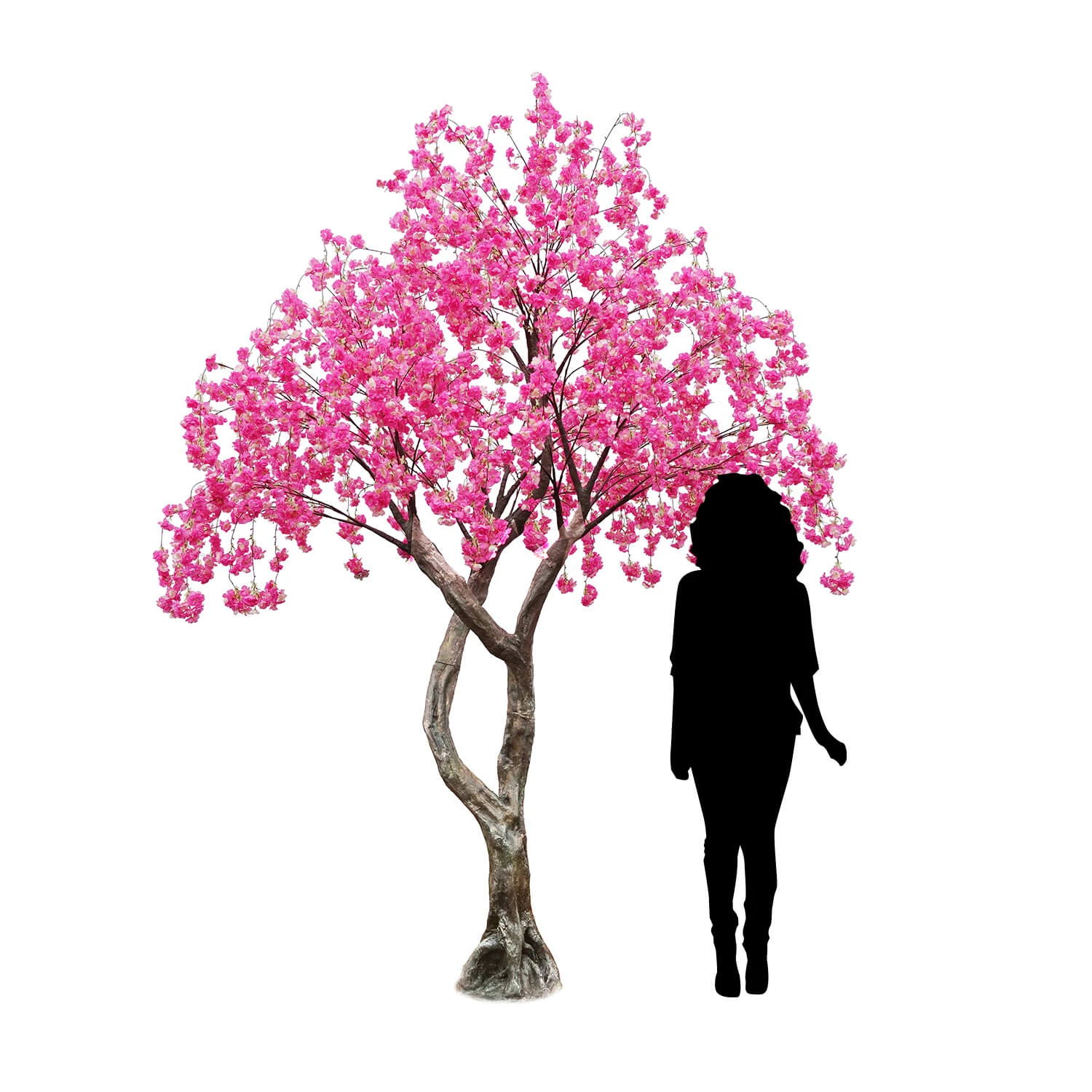 10FT Tall Large Fake Drooping Cherry Blossom Tree - 20 Interchangeable Branches - Pink 3 10FT Tall Large Fake Drooping Cherry Blossom Tree - 20 Interchangeable Branches - Pink