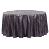 120" Round Sequin Tablecloth - Eggplant/Plum -Event Decoration Sales Shop EDD 120 Round sequin tablecloth Eggplant Plum 01