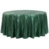 120" Round Sequin Tablecloth - Emerald Green -Event Decoration Sales Shop EDD 120 Round sequin tablecloth Emerald Green 01