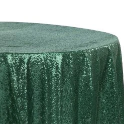 Event Decoration Sales Shop -Event Decoration Sales Shop EDD 120 Round sequin tablecloth Emerald Green 02