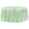 120" Round Sequin Tablecloth - Mint Green 2 120" Round Sequin Tablecloth - Mint Green -Event Decoration Sales Shop EDD 120 Round sequin tablecloth Mint Green 01