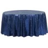 120" Round Sequin Tablecloth - Navy Blue -Event Decoration Sales Shop EDD 120 Round sequin tablecloth Navy Blue 01