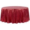 120" Round Sequin Tablecloth - Red -Event Decoration Sales Shop EDD 120 Round sequin tablecloth Red 01
