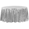 120" Round Sequin Tablecloth - Silver 1 120" Round Sequin Tablecloth - Silver -Event Decoration Sales Shop EDD 120 Round sequin tablecloth Silver 01
