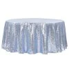 132" Round Sequin Tablecloth - Dusty Blue -Event Decoration Sales Shop EDD 132 Round sequin tablecloth Dusty Blue 01